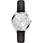 Schwarze s.Oliver Time Damenarmbanduhren poliert aus Edelstahl mit Mineralglas-Uhrenglas 
