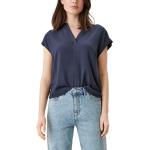 Blaue Casual s.Oliver V-Ausschnitt T-Shirts aus Jersey für Damen Größe S für den für den Sommer 