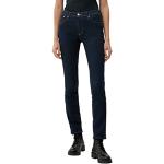 Reduzierte Blaue s.Oliver Slim Fit Jeans mit Reißverschluss aus Baumwolle für Damen Größe S Weite 34 