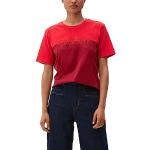 Reduzierte Rubinrote Bestickte Kurzärmelige s.Oliver T-Shirts aus Jersey für Damen Größe M 