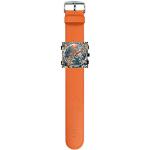 Stamps Damen Uhr komplett - Zifferblatt Autumn Flowers mit Lederarmband Classic orange