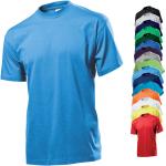 Hellblaue Casual Kurzärmelige Stedman T-Shirts aus Baumwolle maschinenwaschbar für Herren Größe XXL 