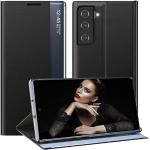 Samsung Galaxy S21 5G Hüllen Art: Flip Cases mit Bildern aus Glattleder mit Sichtfenster 