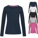 Pinke Langärmelige Stedman T-Shirts mit Cupcake-Motiv aus Baumwolle maschinenwaschbar für Damen Größe XL 