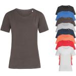 Schokoladenbraune Stedman Rundhals-Ausschnitt T-Shirts aus Baumwolle für Damen Größe M 