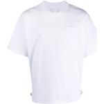 Sacai, Sacai T-shirts and Polos White White, Herren, Größe: S