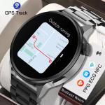 Schwarze Wasserdichte Smartwatches mit GPS mit Bluetooth mit Pulsmesser für Herren zum Sport 