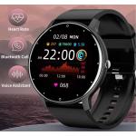 Schwarze Wasserdichte Fitness Tracker | Fitness Armbänder mit Touchscreen-Zifferblatt mit Smart Notifications mit Bluetooth für Herren 