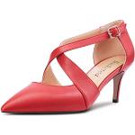 Rote Sexy High Heels & Stiletto-Pumps in Breitweite rutschfest für Damen Größe 44 