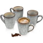 Reduzierte Lila Unifarbene Sänger Geschirr Kaffeetassen-Sets 300 ml mit Kaffee-Motiv glänzend aus Steingut mikrowellengeeignet 4-teilig 