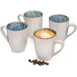 Braune Kaffeetassen-Sets 350 ml aus Steingut 4-teilig 