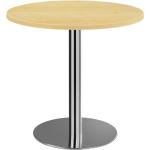 Reduzierte Silberne Runde Runde Tische aus Ahorn Breite 100-150cm, Höhe 100-150cm, Tiefe 0-50cm 