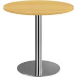 Reduzierte Hellbraune Runde Runde Tische aus Buche Breite 100-150cm, Höhe 100-150cm, Tiefe 0-50cm 
