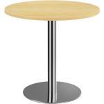 Reduzierte Silberne Runde Runde Tische aus Ahorn Breite 0-50cm, Höhe 50-100cm, Tiefe 0-50cm 