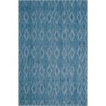 Reduzierte Blaue Moderne Safavieh Rechteckige Outdoor-Teppiche & Balkonteppiche aus Kunstfaser 