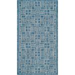 Reduzierte Blaue Karo Moderne Safavieh Rechteckige Outdoor-Teppiche & Balkonteppiche aus Kunstfaser 