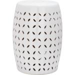 Reduzierte Weiße Shabby Chic Safavieh Runde Möbel im Shabby Chic Stil aus Keramik Höhe 0-50cm 