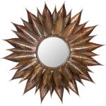 Reduzierte Goldene Safavieh Runde Runde Wandspiegel 65 cm aus Eisen 