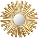 Reduzierte Goldene Safavieh Runde Runde Wandspiegel 85 cm aus Eisen 