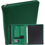 Grüne Schreibmappen & Collegemappen DIN A4 aus Leder 
