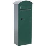Standbriefkasten Safepost 70-5 grün (RAL 6009) Combibriefkasten racinggreen Entnahme vorn oder hinten freistehender Postkasten