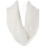 Weiße Damenmäntel aus Kunstfell mit Pelzkragen Größe M für den für den Winter 