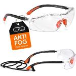 SAFEYEAR Softair Schutzbrille Baustelle Arbeitsbrille – SG003 Anti-Beschlag Orange Sicherheitsbrille