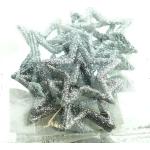 Silberne Runde Weihnachts-Streudeko aus Kunststoff 12-teilig 