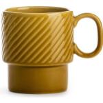 Dunkelbraune Sagaform Kaffeebecher aus Keramik spülmaschinenfest 
