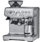 Silberne Sage Espressomaschinen mit Kaffee-Motiv 