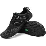 Reduzierte Schwarze Saguaro Trailrunning Schuhe mit Schnürsenkel aus Mesh atmungsaktiv für Herren Größe 48 