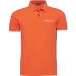 Reduzierte Orange Bestickte Kurzärmelige Sail Racing Kurzarm-Poloshirts aus Baumwolle für Herren Größe S 