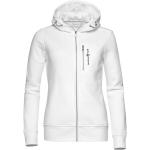 Reduzierte Weiße Zip Hoodies & Sweatjacken mit Reißverschluss aus Baumwolle mit Kapuze für Damen Größe M 