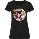 Schwarze Sailor Moon T-Shirts aus Baumwolle für Herren Größe M 
