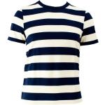 Marineblaue Gestreifte Maritime Kurzärmelige Saint James Rundhals-Ausschnitt T-Shirts für Herren für den für den Sommer 