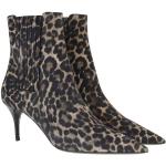 Beige Elegante Saint Laurent Paris Spitze Pfennigabsatz High Heel Stiefeletten & High Heel Boots aus Leder für Damen Größe 36 