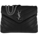 Schwarze Gesteppte Saint Laurent Paris Lederhandtaschen aus Leder für Damen klein 