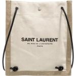 Reduzierte Beige Saint Laurent Paris Umhängetaschen aus Canvas für Damen 
