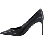 Schwarze Lack-Optik Saint Laurent Paris Spitze Pfennigabsatz High Heels & Stiletto-Pumps aus Leder für Damen Größe 36 