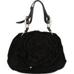 Reduzierte Schwarze Unifarbene Saint Laurent Paris Lederhandtaschen mit Reißverschluss mit Innentaschen für Damen 