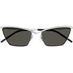 Reduzierte Graue Saint Laurent Paris Cateye Sonnenbrillen aus Metall für Herren 