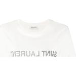 Saint Laurent, Naturprint T-Shirt White, Damen, Größe: M