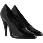 Reduzierte Schwarze Saint Laurent Paris High Heels & Stiletto-Pumps ohne Verschluss aus Leder für Damen Größe 37 