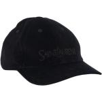 Schwarze Unifarbene Saint Laurent Paris Snapback-Caps aus Cord für Herren 