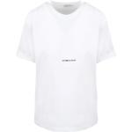 Saint Laurent, Rive Gauche Logo Print T-Shirt White, Damen, Größe: S