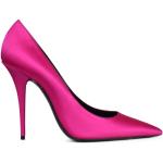 Reduzierte Pinke Elegante Saint Laurent Paris Spitze High Heels & Stiletto-Pumps aus Leder für Damen Größe 39 