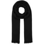 Schwarze Unifarbene Saint Laurent Paris Wollschals aus Wolle für Damen Einheitsgröße 