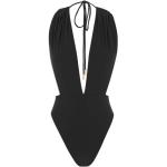 Reduzierte Schwarze Elegante Saint Laurent Paris Badeanzüge mit hohem Beinausschnitt aus Polyamid für Damen Größe S 
