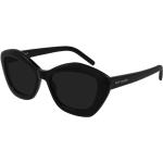 Schwarze Saint Laurent Paris SL Runde Cateye Sonnenbrillen aus Kunststoff für Damen 