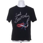 Schwarze Saint Laurent Paris T-Shirts Größe S 